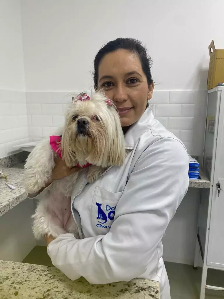 MAGGIE, PET E CLIENTE DO PLANO DE SAÚDE DOTTOR DOG, PARABENIZA A DRA CRIS SANTATERRA PELO SEU ANIVERSÁRIO!